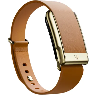 Whoop 5.0 (ONE, PEAK) LeatherLuxe Band (Camel/Gold) чарм билагузук тасмаси (Оригинал)