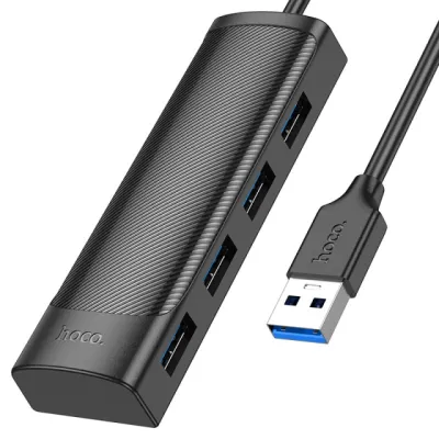 HUB-adapter Hoco HB41 Easy Safety 4 × USB-A3.0 - Black