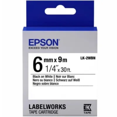 Картридж с лентой Epson для LW-300/400/400VP/700 Standart Black/White 6mm x 9m (C53S652003)