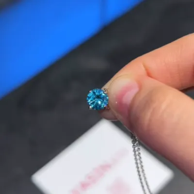 Серебряное Цепочка Aquamarin Spark