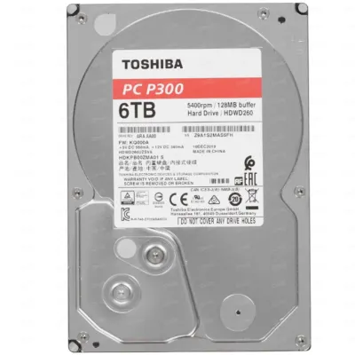Toshiba P300 HDD 6TB HDWD260 qattiq diski