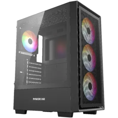 PowerCase Mistral AY4B ARGB CMAYB-A4 kompyuter korpusi Black