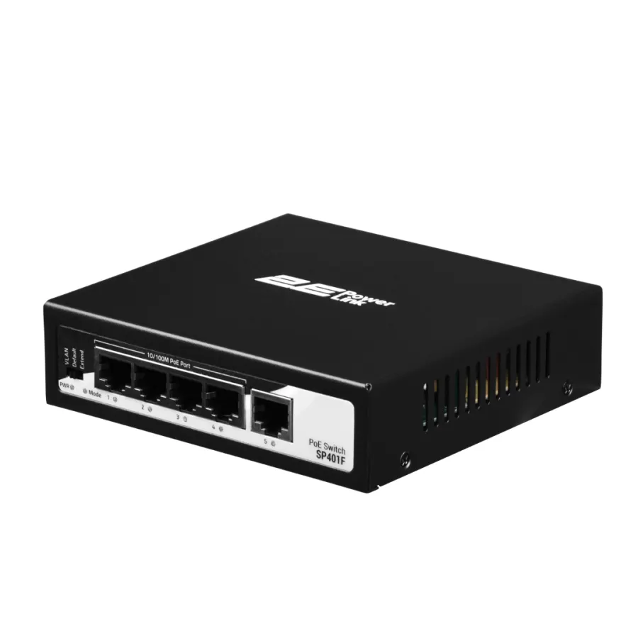 Kalit 2E POWERLINK SP401F 5XFE (4XFE POE+, 1XFE UPLINK, 55W), boshqarib bo'lmaydigan