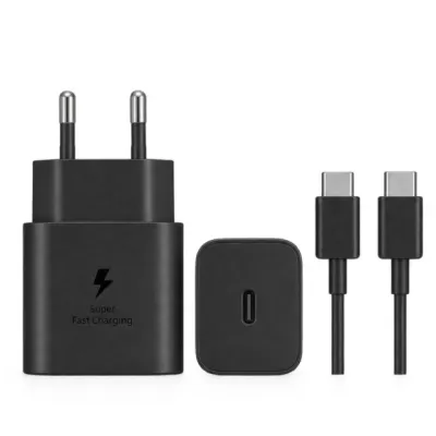 Сетевое зарядное устройство Samsung 25W PD Adapter USB-C с кабелем. Оригинал (TA800/T2510XB)
