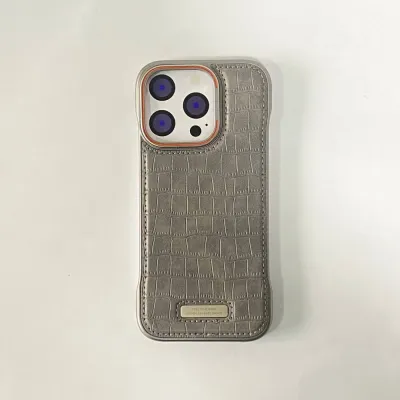 iPhone 16 Про Мах учун Тимсоҳ Ch1135 MagSafe кулранг ғилофи