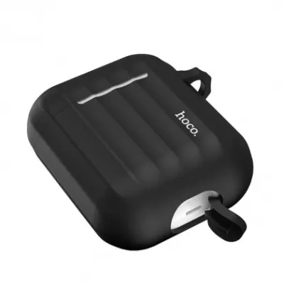 Airpods 1/2 uchun Hoco Silicone Case WB 10 silikon g‘ilofi, kulrang