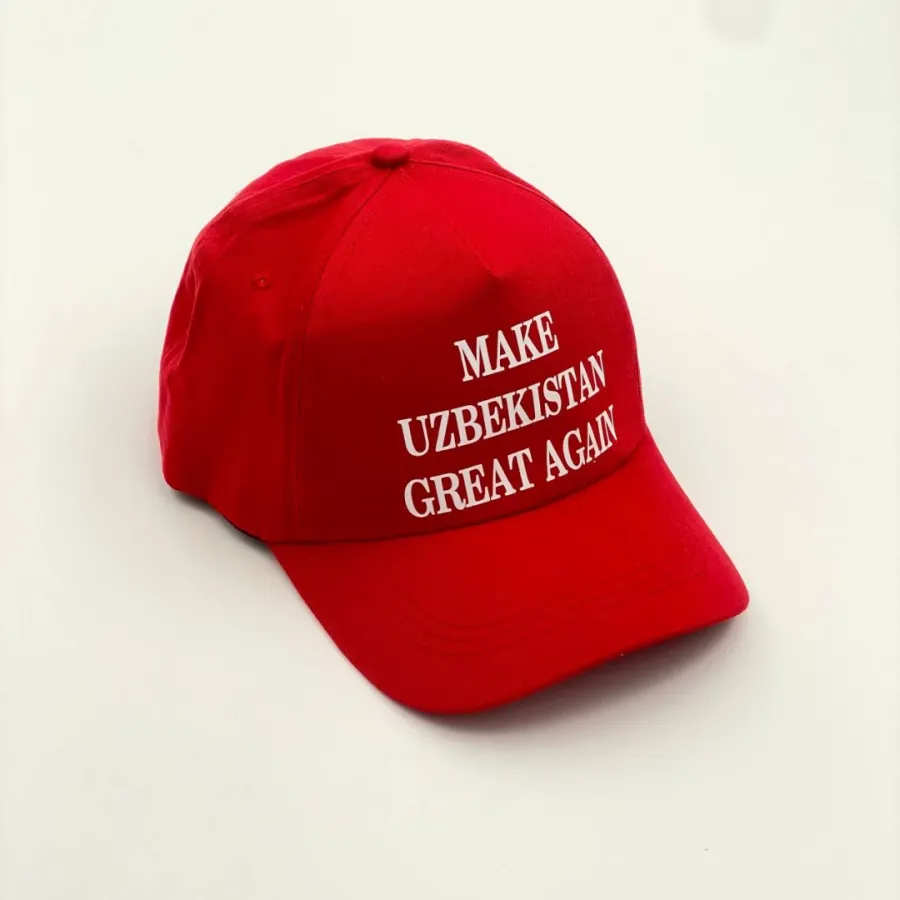 Make Uzbekistan Great Again qizil kepkasi