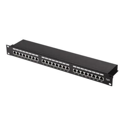 Patch-panel 2E CAT 6, FTP, 19", 1U, 24 port, yig‘ilgan