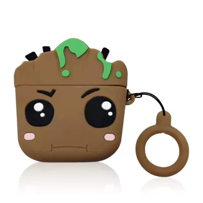 Airpods 2/3 uchun jigarrang silikon g‘ilofi