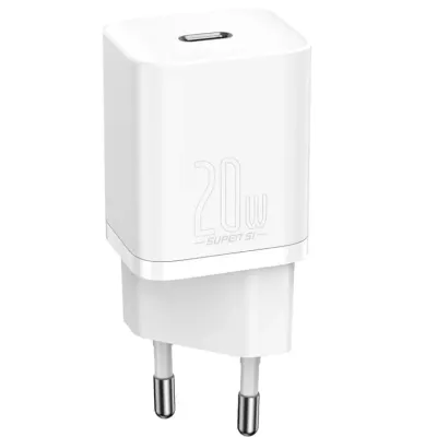 Baseus Super Si Quick Charger 1C 20W oq zaryadlash qurilmasi, White