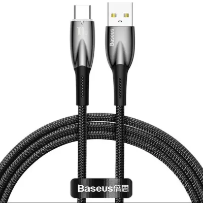 Baseus волфрам олтин кабели CAWJ000001 USB-C USB-C, 100W, 1m, қора