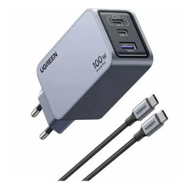 Зарядное устройство с кабелем UGREEN Nexode X757 100W USB C