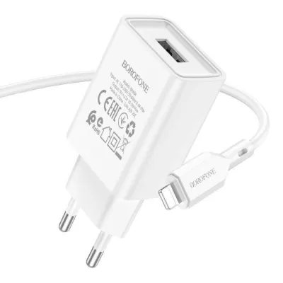 Borofone BA68A Lightning kabelli oq zaryadlash qurilmasi