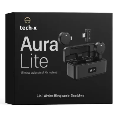 Tech-X Aura Lite simsiz mikrofoni, 2 kanalli