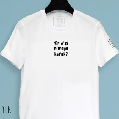 "Er o'zi nimaga kerak?" White futbolkasi M