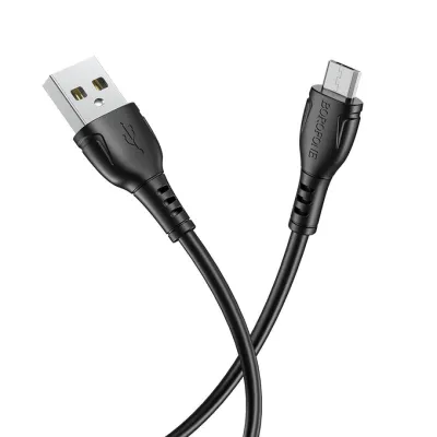 Borofone USBga Micro USB BX51 Triumph 2,4A 1m Kabeli (Qora)