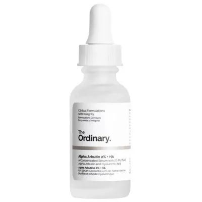 The Ordinary Alpha Arbutin 2 % + HA Serum 30 ml sivorotkasi
