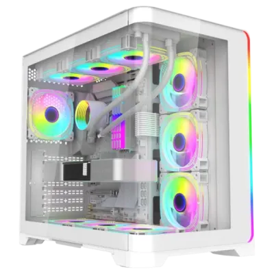 Case Game Bardo BD-420FW o‘yin korpusi, White 4 x Coller