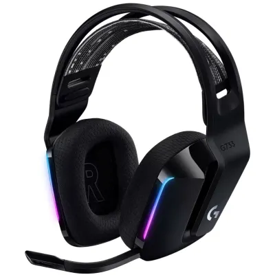 Logitech G733 LIGHTSPEED simsiz RGB qora o‘yin garniturasi