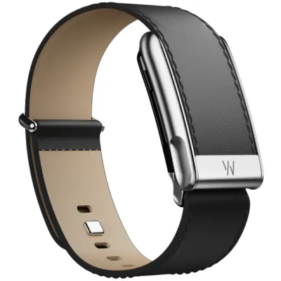 Whoop 5.0 (ONE, PEAK) LeatherLuxe Band (Black/Cream with Titanium) чарм билагузук тасмаси (Оригинал)