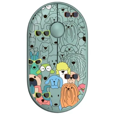 Simsiz sichqoncha - 2E MF300 Silent BT WL PETS:DOGS (2E-MF300WPETSGN)
