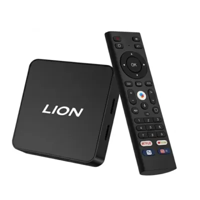 LION TV smart pristavkasi 2/8 GB, 4K UHD, Android 10, Black