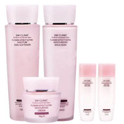 Ter parvarishi to‘plami 3W Clinic Flower Effect Extra Moisturizing
