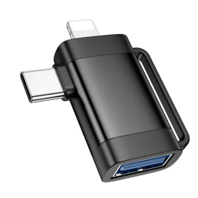 Hoco UA31F Type-C to USB qora adapteri