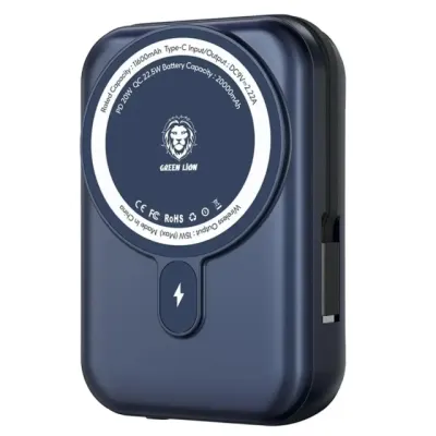 Внешний аккумулятор Green Lion Monaco MagSafe Power Bank 20000мАч Blue