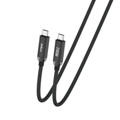 Кабель Inkax CB-53 Type-C to Type-C 240W 1м black
