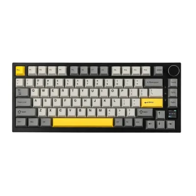 Simsiz o‘yin klaviaturasi 2.4Ghz 4000 mAh AJAZZ AF82, Black-gray-yellow