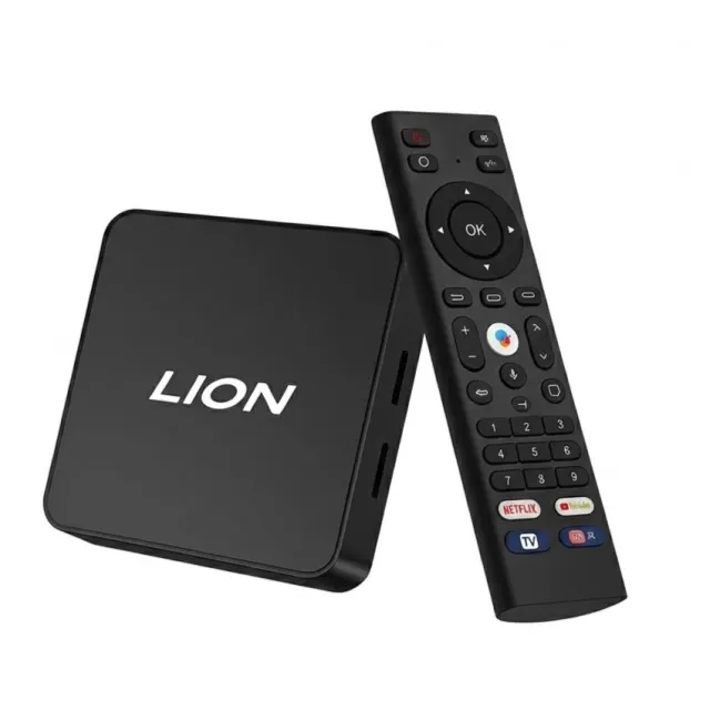 LION TV smart pristavkasi 2/8 GB, 4K UHD, Android 10, Black