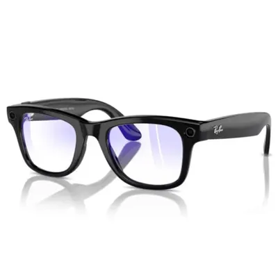 Умные очки Ray-Ban Meta Wayfarer RW4006 Shiny Black and Clear с прозрачными линзами