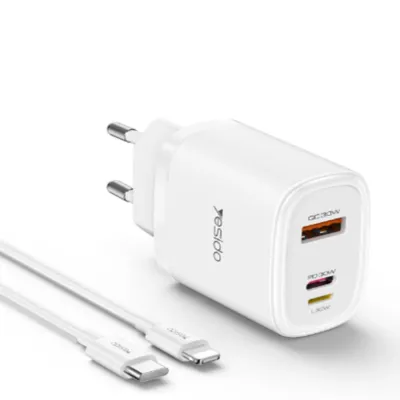Зарядное устройство Yesido YC52 PD 30W набор с кабелем Type-C на Lightning