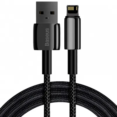 Кабель Baseus CALWJ-01 Tungsten Gold Fast Charging Data Cable USB - Lightning 2.4A 1m черный