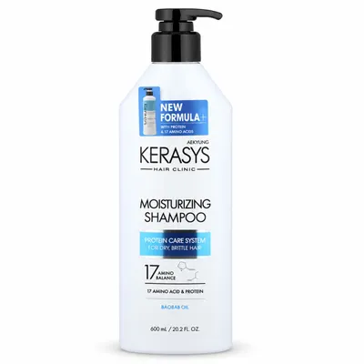 Kerasys Hair Clinic Moisturizing — увлажняющий шампунь для сухих волос, 600 мл