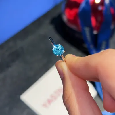 Серебряное кольцо Aquamarin Spark