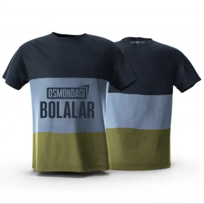 Футболка трехцветная "Osmondagi bolalar" XXL