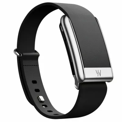 Whoop 5.0 (ONE, PEAK) LeatherLuxe Band (Black / Titanium) чарм билагузук тасмаси (Оригинал)