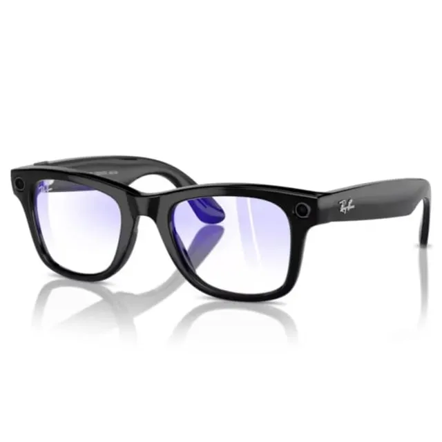 Ray-Ban Meta Wayfarer RW4006 Shiny Black and Clear shaffof linzali aqlli ko'zoynaklari
