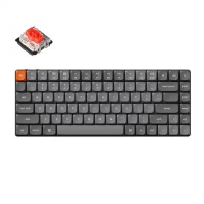 Mexanik klaviatura Keychron K2 MAX 84 Key, K super Red, WL/BT/USB-A, QMK, EN/RU/UZ, RGB, Black