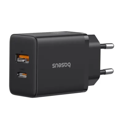 Baseus Cube PD 20W Fast Charger USB+Type-C zaryadlash qurilmasi, Black