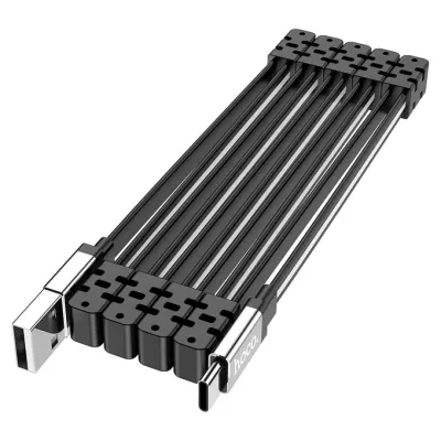 Hoco U103 USB to Type-C Magnetic qora kabeli 1m
