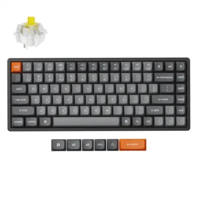Mexanik klaviatura Keychron K2 MAX 84Key, K super Red, WL/BT/USB-A, QMK, EN/RU/UZ, RGB, Black