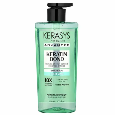 Kerasys Advanced Keratin Bond Purifying — шампунь для чувствительной кожи головы, 600 мл