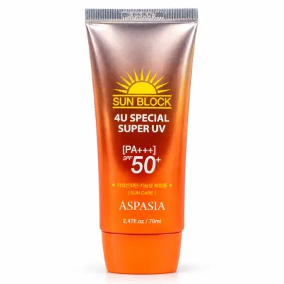 ASPASIA Sun Block 4U Special Super UV SPF50+ PA+++ quyosh kremi, 70 ml