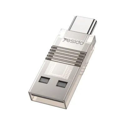 YESIDO GS21 2-in-1 Type-C/USB Plug TF Memory Card Reader Data Transfer Adapter for Laptop Android Phone karta o'quvchisi