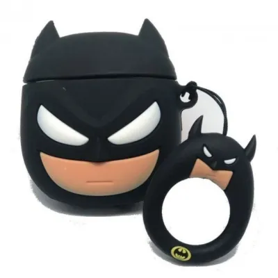 Airpods 2/3 uchun "Batman" qora silikon g‘ilofi