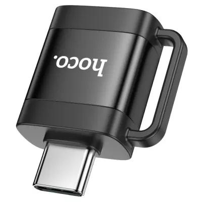 Hoco UA31C Type-C to USB qora adapteri