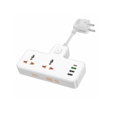 Удлинитель Hoco pilot AC12A 2500w/30w белый